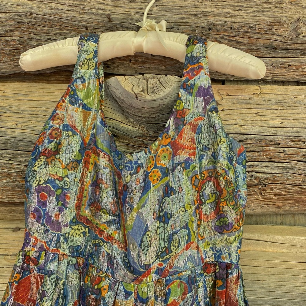 Vintage 60’s | Metallic | Tassle | Women’s Size Medium | Prom | Dress - Picture 3 of 9